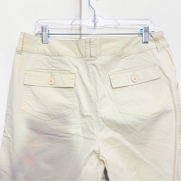 ST. JOHN’S BAY stretch lightweight woven cotton khaki zip fly shorts 14P - Picture 4 of 7